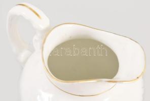 Antik virágmintás kiöntő, kis kopással, m: 14 cm