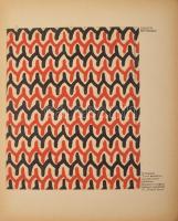 cca 1900-1930 A Díszítőművészet mellékletei: 4 béléspapír terv, varró-készlet ?Winkler Margit terv, ...