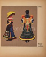 cca 1900-1930 A Díszítőművészet mellékletei: 4 béléspapír terv, varró-készlet ?Winkler Margit terv, ...