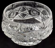 Ólomkristály kínáló, hibátlan, d: 20 cm, m: 11,5 cm