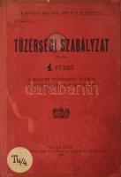 Tüzérségi szabályzat. (T. Sz.) 2. Füzet. A tábori tüzérség harca és szolgálata a harcmezőn. Bp., 1939., Stádium, 112 p. Kiadói félvászon-kötés, kopott, foltos borítóval, a melléklet hiányzik. A borítón a 2.-es számot 1-re javították, de a címlapon a 2. szám szerepel. "M. Kir. "Gábor Áron" honv tüzérségi hadapródiskola" bélyegzéssel.