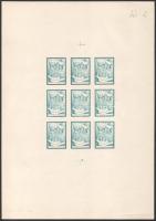 Légrády Sándor szolidaritási bélyeg tervének 3 db színpróbanyomata