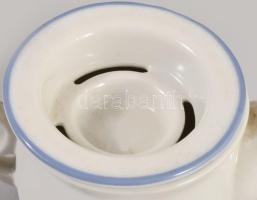 Porcelán tojásszétválasztó edény, jelzett, hibátlan, 15x7 cm