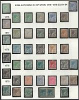 Kuba 40 db klasszikus bélyeg, albumlapon filázva