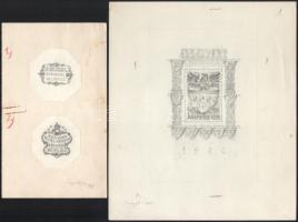 Légrády Sándor 6 db bélyegterve / essays