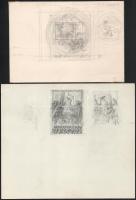 Légrády Sándor 6 db bélyegterve / essays