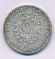 Német Államok / Poroszország 1876B 5M Ag "I. Vilmos" Hanover, kapszulában (27,48g) T:VF, kis ph. German States / Prussia 1876B 5 Mark Ag "Wilhelm I" Hanover, in capsule (27,48g) C:VF, small edge error Krause KM#503