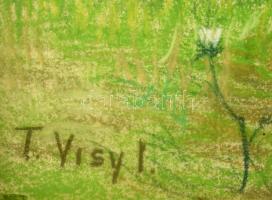 T. Visy Ilona (1920-2023): Délegyháza, 2. tó, 1978. Pasztell, papír. Jelzett. Üvegezett fakeretben. ...