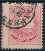 1874 Színesszámú 5kr bélyeg szélesre fogazva