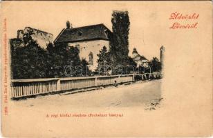 Lőcse, Levoca; A régi körfal részlete (Probstner bástya). Patz Emil kiadása / bastion tower, old castle wall (EK)