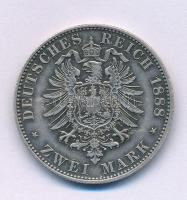 Német Államok / Poroszország 1888A 2M Ag "III. Frigyes" Berlin, kapszulában T:AU, patina German States / Prussia 1888A 2 Mark Ag "Friedrich III" Berlin, in capsule C:AU, patina Krause KM#510