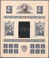 Horváth Endre 5 db vegyes rézmetszet terve / essays