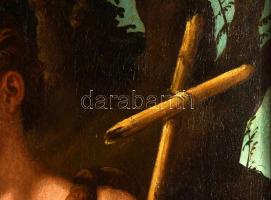 Jelzés nélkül, itáliai festő, XVIII. sz.: Keresztelő Szent János. Olaj, vászon. Restaurált, dublíroz...