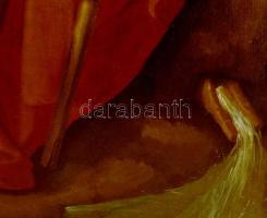 Jelzés nélkül, itáliai festő, XVIII. sz.: Keresztelő Szent János. Olaj, vászon. Restaurált, dublíroz...