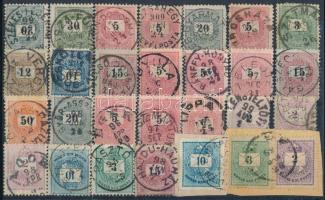 28 db Krajcáros bélyeg egykörös bélyegzéssel