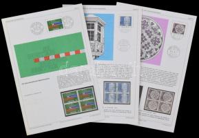 Svájc 1975-1991 komplett kiadások emléklapokon: négyestömb + 1 db bélyeg (Mi EUR 1.654,-)
