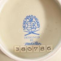 Herendi díszváza. Design: Tamás Ákos (1954-). Belül cseppkőszerűen csorgatott mintázattal, áttörések...