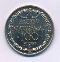 1990. 100Ft Cu-Ni "200 éves a hivatásos magyar nyelvű színjátszás" kapszulában T:BU Adamo EM118