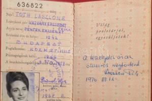 1966-1989 4 db MSZMP-tagsági könyv egy személy részére