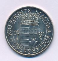 1991. 100Ft Cu-Ni "II. János Pál pápa látogatása" kapszulában T:BU Adamo EM119