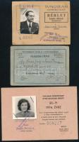 1939-1974 3 db Tungsram sporttelep igazolvány