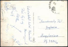 1960 Római olimpiáról magyar ökölvívók által írt lap, pl. Török Gyula, Adler Zsigmond, stb.