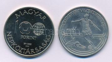 1982. 100Ft Cu-Ni "Labdarúgó világbajnokság 1982" + 1985. 100Ft alpakka "Labdarúgó Vi...