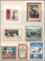 Albánia 5 klf postatiszta + 7 klf pecsételt blokk + 2 klf postatiszta luxemburgi blokk