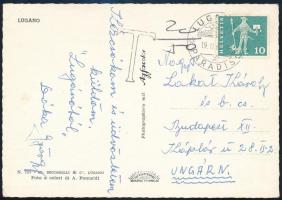 1965 Dóka György az FTC legendás gyúrója által írt képeslap