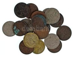 Ausztria 1895-1915. 2h bronz (11xklf) + 1893-1916. 10h Ni (6xklf) + 1893. 20h Ni T:VF,F, patina Austria 1895-1915. 2 Heller bronze (11xdiff) + 1893-1916. 10 Heller Ni (6xdiff) + 1893. 20 Heller Ni C:VF,F, patina