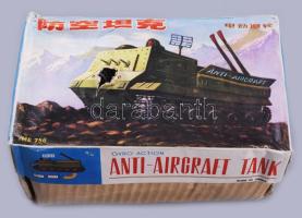 cca 1970 ME-756 Anti-Aircraft Tank lemezjáték. Kína, fémlemez, műanyag, jó állapotban, eredeti, sérü...