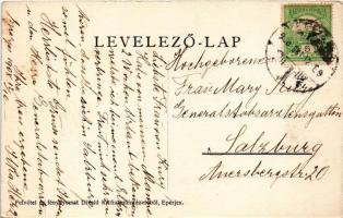 1908 Eperjes, Presov; Új posta palota. Felvétel és fénynyomat Divald K. fia műintézetéből / post off...