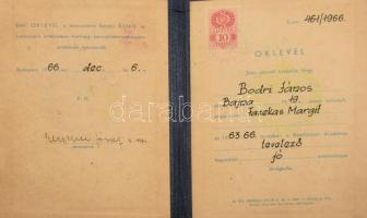 1966 Rendőrtiszti akadémia oklevele