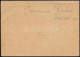 1933 Jamboree légi levelezőlap Orosházára barna légijárati bélyegzővel / Jamboree airmail card with ...