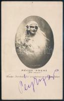 ca 1910 Péchy Erzsi (1888-1933) színésznő aláírt fotólapja