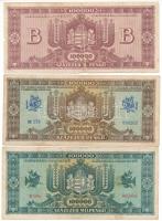 1945-1946. 100.000P + 100.000MP + 100.000BP T:VG, az egyik VG,G
Adamo P24, P30, P36