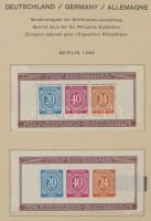 Nyugat-Berlin az 1949-1990 közötti időszakból, az eleje hiányos, 1955-től szinte teljes, nagy mennyiségű anyag, jó katalógus érték! előnyomott albumban