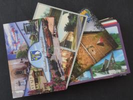 100 db MODERN magyar város képeslap / 100 MODERN Hungarian town-view postcards