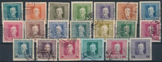 1917 IV. Károly kiadás Mi 53-72, 12 1/2 fogazással