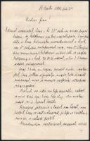 1912 Békéscsaba, személyes hangvételű levél a békéscsabai rabbiválasztás említésével