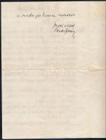 1912 Békéscsaba, személyes hangvételű levél a békéscsabai rabbiválasztás említésével