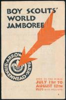 1929 Arrowe cserkész világ Jamboree kihajtható, színes, képes, leporelló. /         1929 Arrowe Scout World Jamboree fold-out, color, illustrated, leafle
