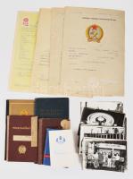 cca 1970-1980 40 db fotó a Ganz gyár életéről + bizonyítványok, igazolványok