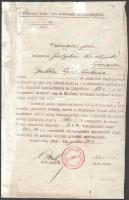 1915 Miskolci Izraelita Hitközség levele