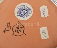 Marozsán József habán stílusú kerámia fedeles váza, jelzett, hibátlan, m: 36 cm