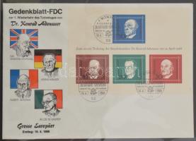 KOBRA 25 lapos levél berakó, benne kb 70-80 db német FDC, alkalmi boríték