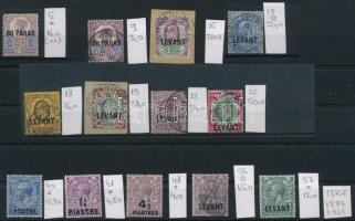Nagy-Britannia Levant 1887-1921 13 klf bélyeg, közte jobbak
