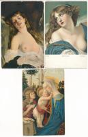 20 db RÉGI Stengel művészlap, közte litho / 20 pre-1945 Stengel art postcards, with litho