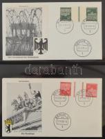 KOBRA 25 lapos levél berakó, benne kb. 70-80 db német FDC, illetve alkalmi boríték