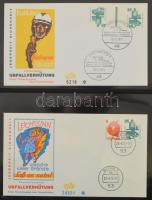 KOBRA 25 lapos levél berakó, benne kb. 70-80 db német FDC, illetve alkalmi boríték